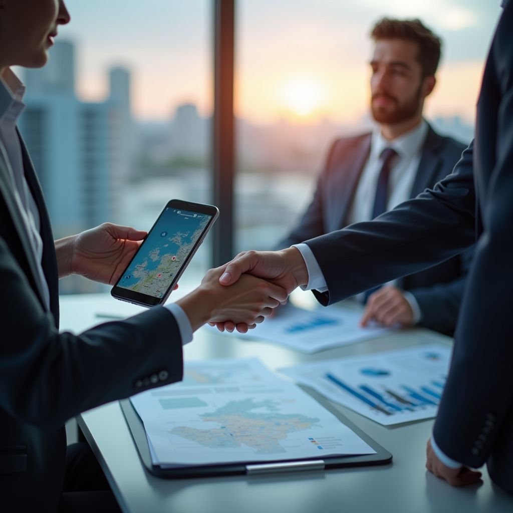 Growing trucking fleet parked in yard